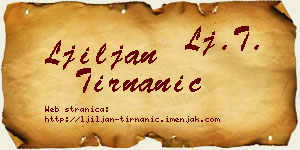 Ljiljan Tirnanić vizit kartica